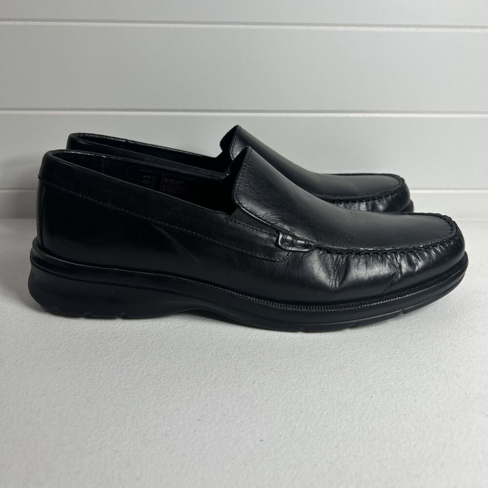Rockport Men’s Shoes Size 11 M Black Palmer Venetian CI3100 Leather Loafers
